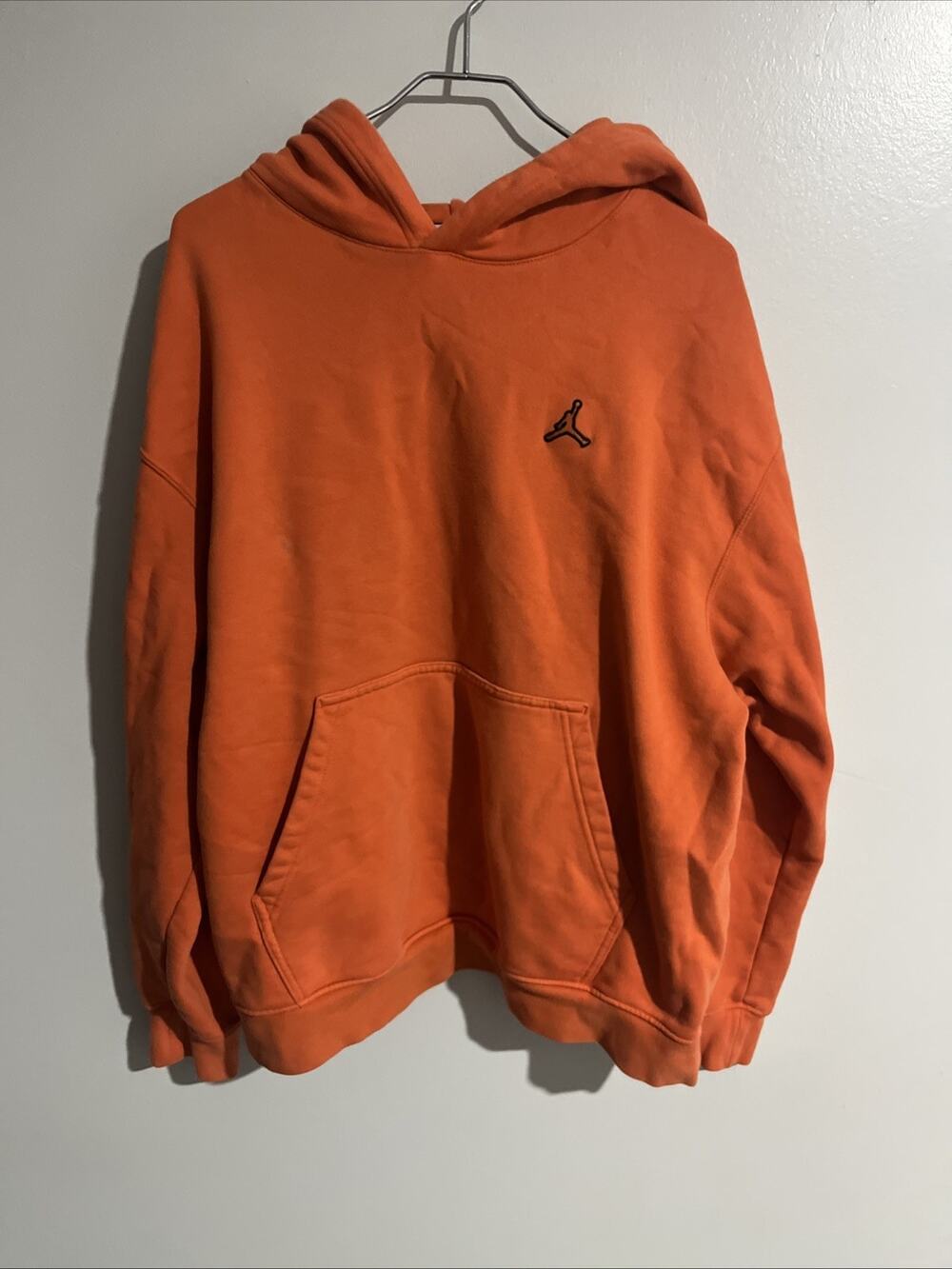 Jordan Hoodie Mens XL Orange Nike Essential Fleece Sweatshirt Pullover